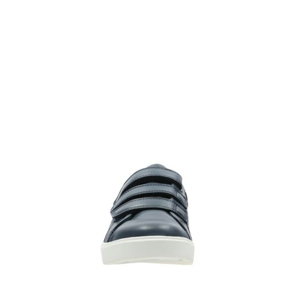 Clarks Girls City Oasis Lo Kid Trainers Navy | CA-8903126